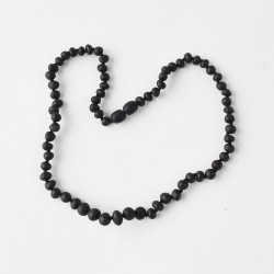 Black Raw baroque amber necklace